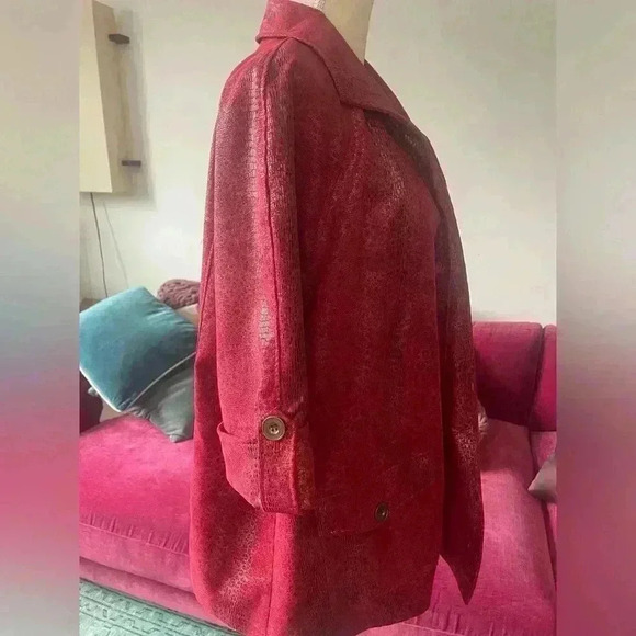 Linear Red Shiny Jacket - Picture 10 of 11